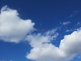 藍色的天空,云,多云