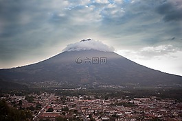 火山,水火山,危地马拉安提瓜