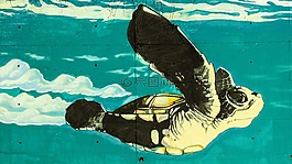 涂鴉,海龜,環(huán)境