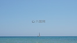 帆船,海,地中海