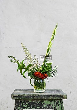 椅子,木,花瓶