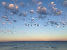 云,天空,海灘