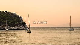 日出,太陽,海
