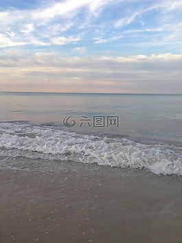 云,海洋,上午