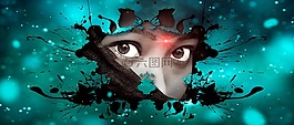 幻想,肖像,眼睛