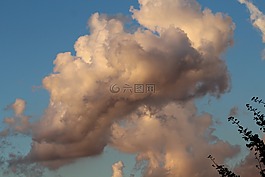云,天空,多云
