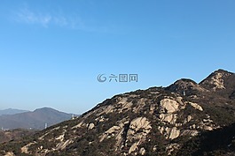 山,bukhansan 山,蓝蓝的天空