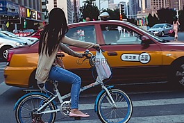 女孩,循環(huán),出租車
