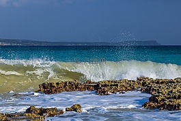 波,砸,泡沫