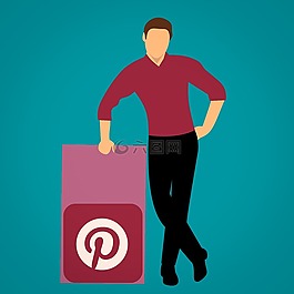 pinterest的,針,社會