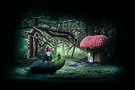 花園侏儒,矮人,織物
