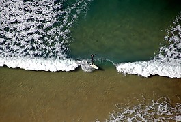 冲浪,海滩,沙