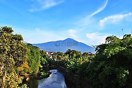 裝載,河,視圖