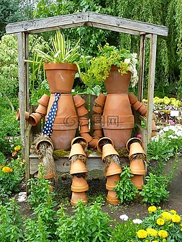 花盆,花園,鍋
