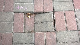 路面,孔,警告