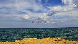 海,地平線,天空