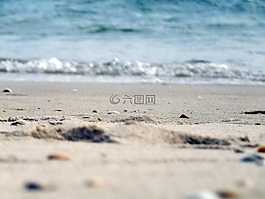 海灘,沙,水
