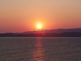 日落,太陽,夏天