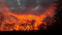 自然現象,日落,天氣現象