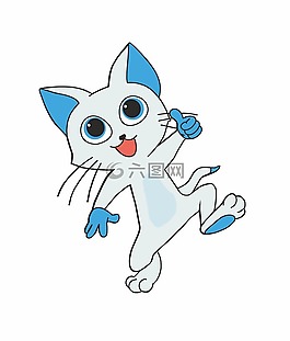 貓,積極,貓咪
