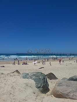 海灘,海洋,藍色