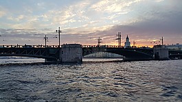 日落,圣 · 彼得堡,俄羅斯