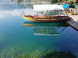 湖,城堡,船