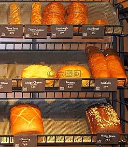 面包,面包店,3種