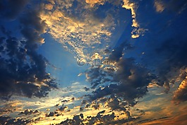 天空,云,日落