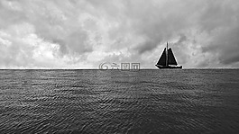 海景,海,游艇