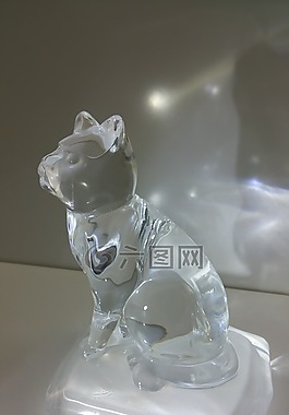 貓,玻璃,水晶