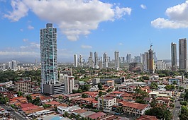 城市,摩天大樓,地平線