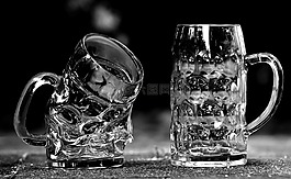 啤酒杯,變形,玻璃