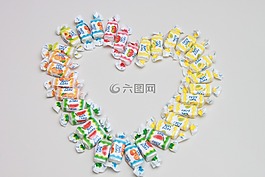 糖果,有色,心