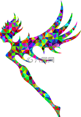 多彩,棱柱形,色