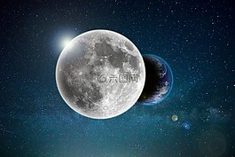 空間,月亮,行星