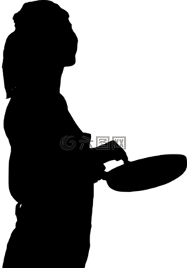 女子,烹飪,側(cè)影