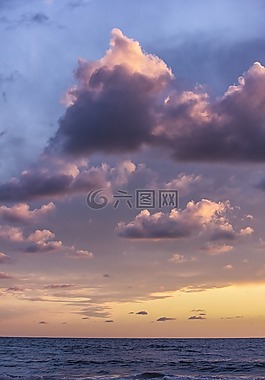 日落,海,天空