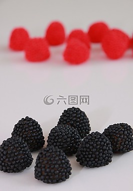 黑,黑莓,糖果