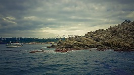 風暴,多云,海岸