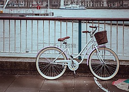 自行車,籃,海