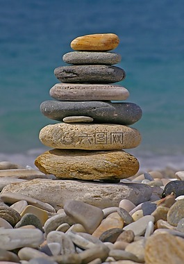 石頭,海灘,海