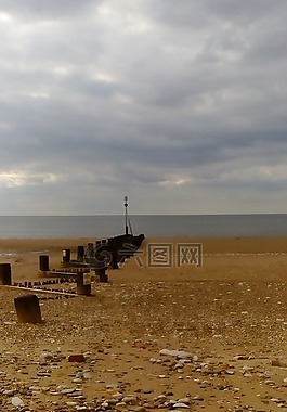 美麗,石頭,海灘