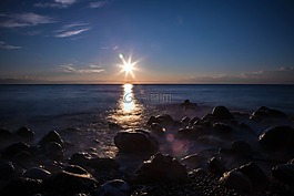 日出,海灘,土耳其