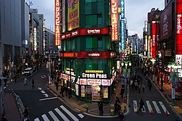 夜,城市,燈
