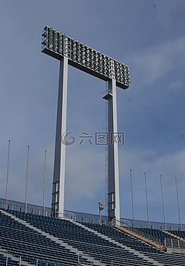 大球場,泛光燈,空