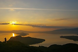 尼斯,离岛,日落
