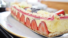 蛋糕,草莓,水果