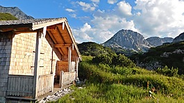 山,阿爾卑斯山,山寨
