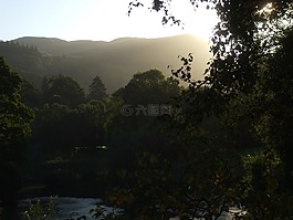 上午,日出,水